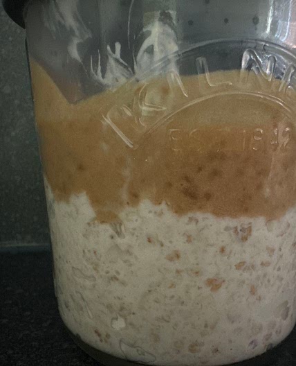 Coconut Biscof overnight oats 