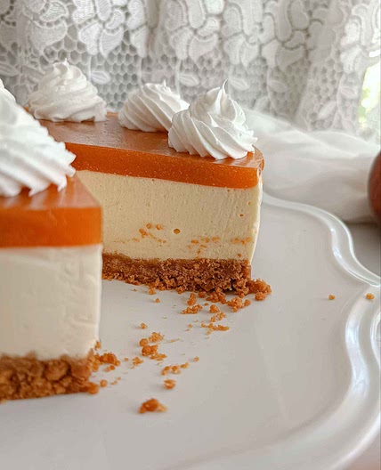 No-Bake Peach Cheesecake