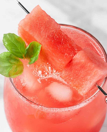 Watermelon Basil Mocktail