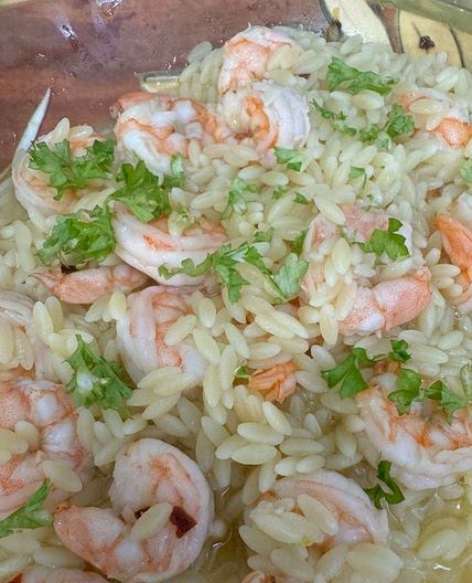 Shrimp Scampi with Orzo