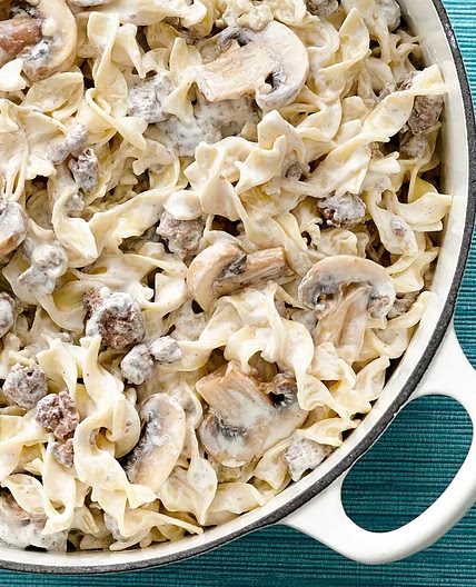 One-Pot Creamy Beef Stroganoff