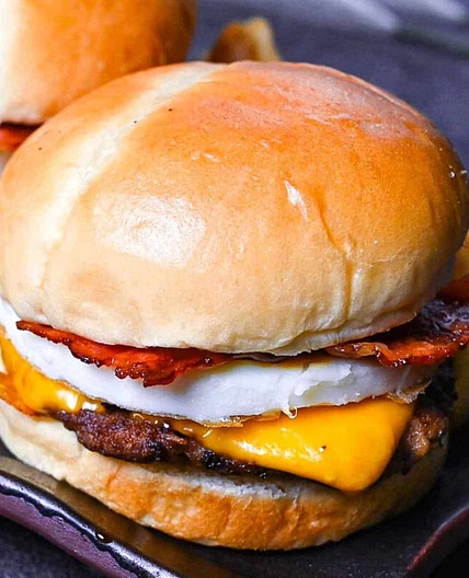 Homemade Tsukimi Burger (Moon Gazing Burger)