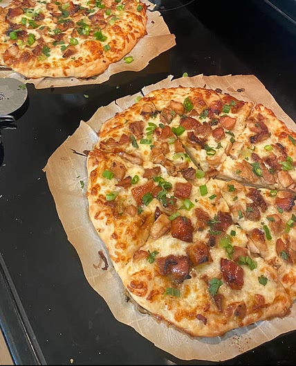 Teriyaki Chicken Pizza with Yum Yum Sauce