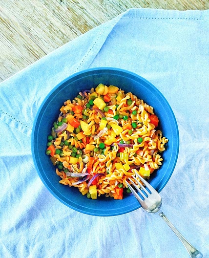 Vegan Lentil-Vegetables Pasta