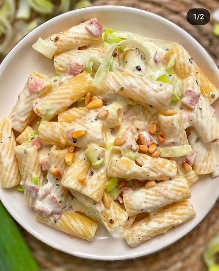 Käse Lauch Rigatoni