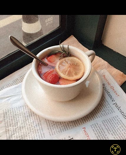summer solstice strawberry lemon tea 🍓🍋✨