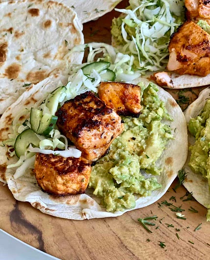 Crispy Salmon Tacos