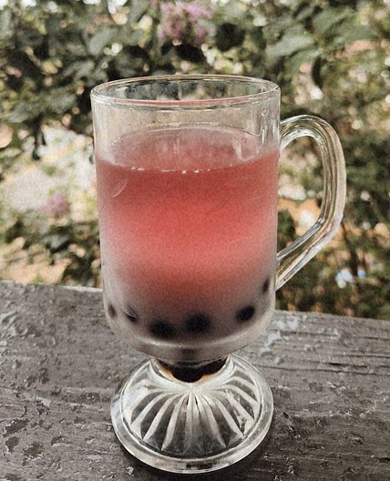 Raspberry white chocolate Boba 🧋🍰