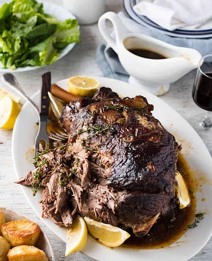 Greek Slow Roasted Leg of Lamb