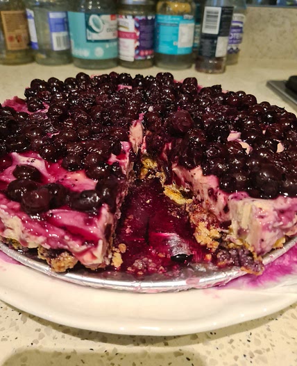 Peanut Butter and Berry Cream Pie