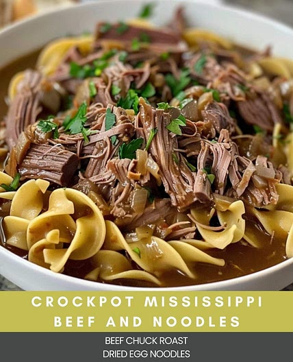 Crockpot beef and noodles