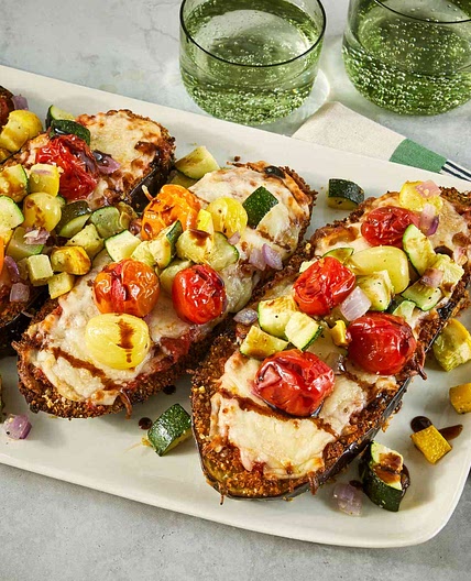 Summer Eggplant Parmesan with Squash & Tomatoes