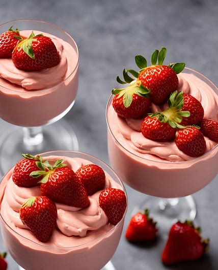 Strawberry & Rosewater Mousse Recipe