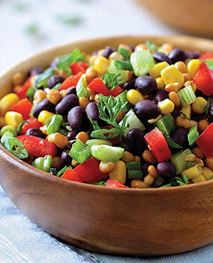 Bean lentil salad