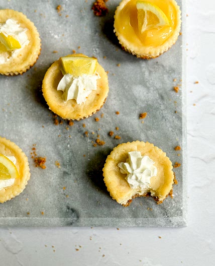 76 calorie mini lemon cheesecakes