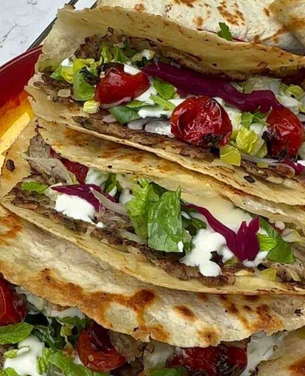 Smashed Kefta Tacos