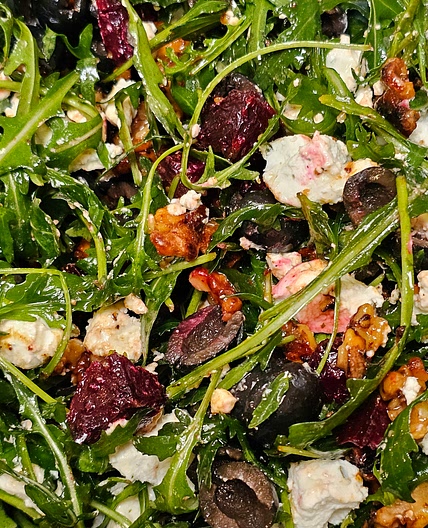 Beetroot and walnut salad