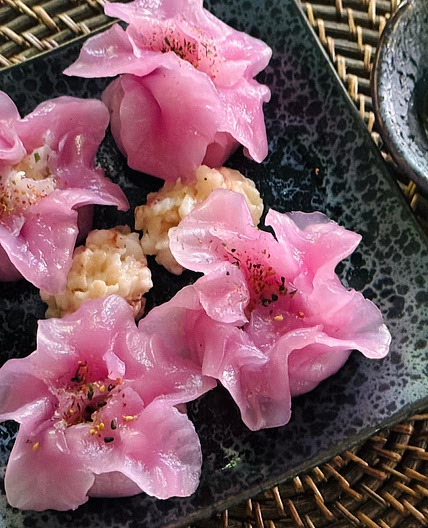 Pink Flower Shrimp Dumpling | Gluten-free