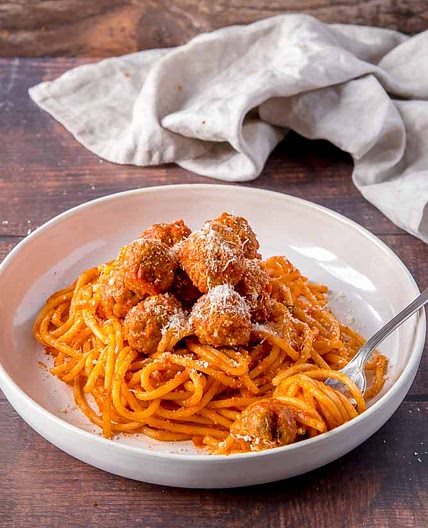 Spaghetti con polpette