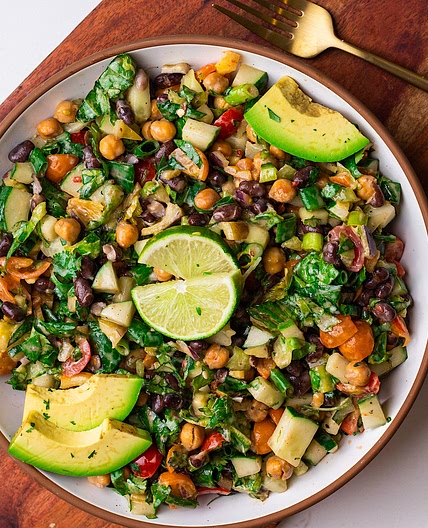 Chopped Taco Salad with Chipotle Yogurt Dressing