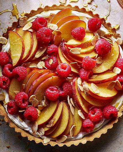 Peach Raspberry & Honey Tart