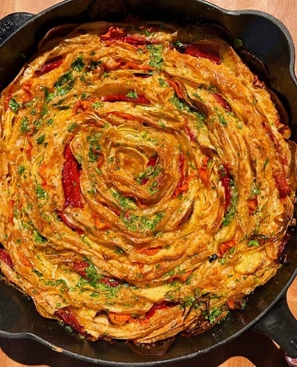 Vegetable crinkle cake