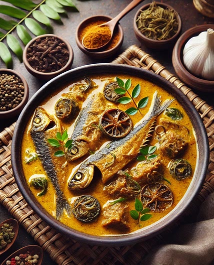 Sri Lankan Dried Fish (Karawala) in Coconut Gravy Recipe