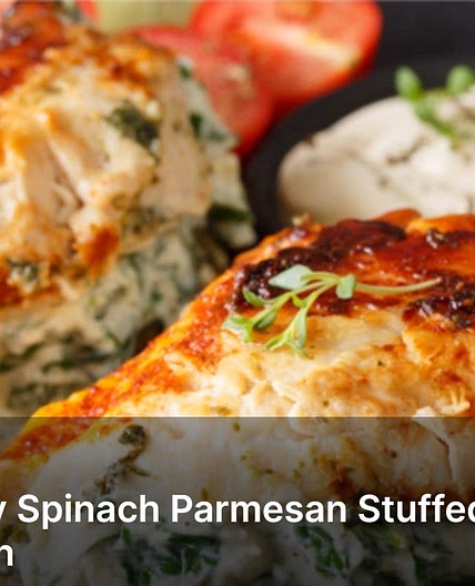 Creamy Spinach Parmesan Stuffed Chicken