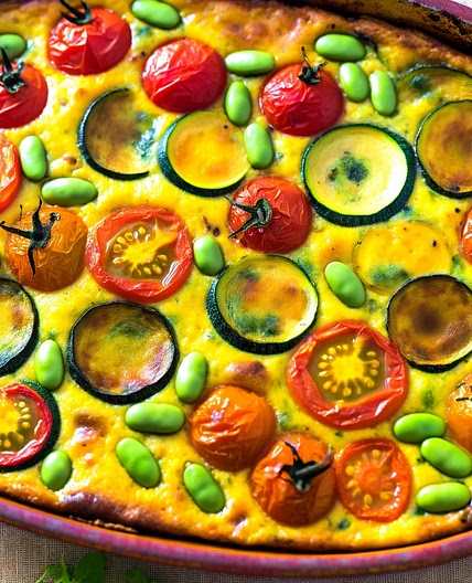 Clafoutis d'été curry coco