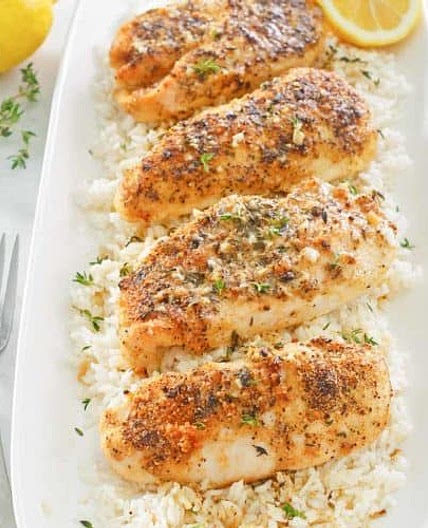 Lemon Pepper Chicken & Rice