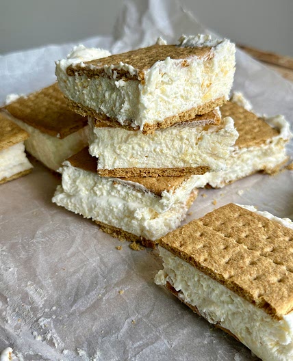 Strawberry cheesecake ice cream sandwich 