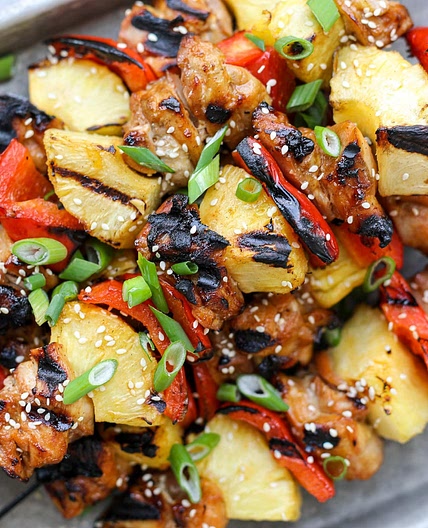 Grilled Gochujang Chicken Skewers