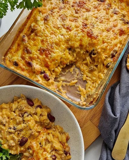 Leftover Chilli Cheese Orzo