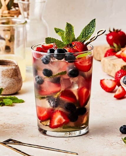 Gut Healthy Mixed Berry Mocktail