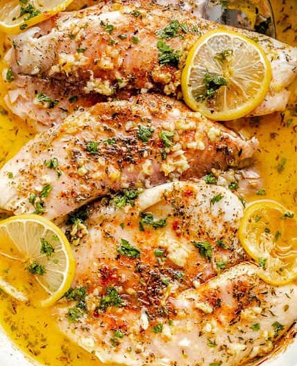 Garlic Butter Oven Baked Tilapia 