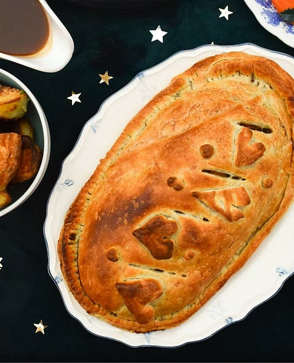 Vegan Butternut Squash Wellington with Lentils & Chestnuts