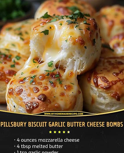 Pillsbury Biscuit Garlic Butter Cheese Bombs
