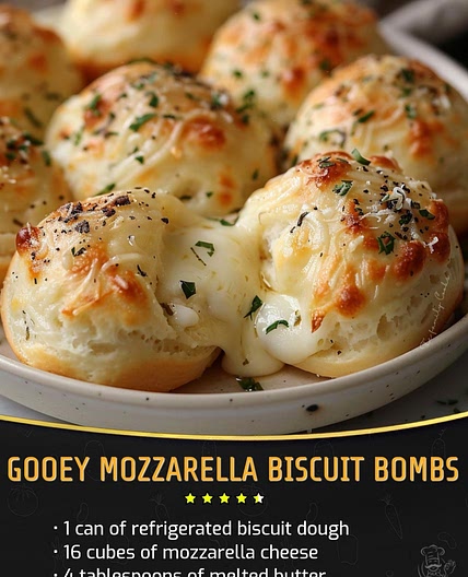 Gooey Mozzarella Biscuit Bombs