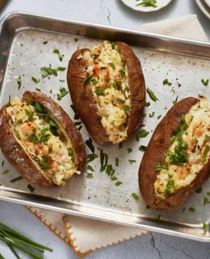 Shrimp Scampi-Stuffed Potatoes