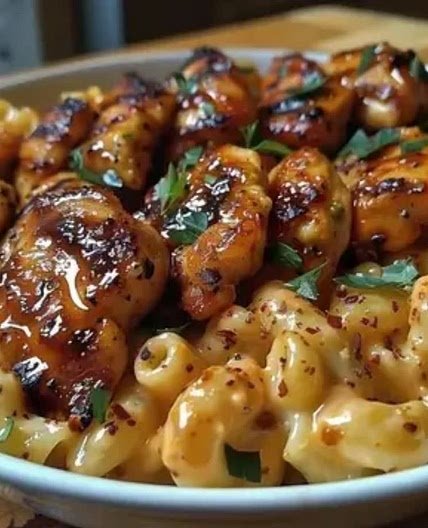 Sweet and Spicy chicken and macaroni