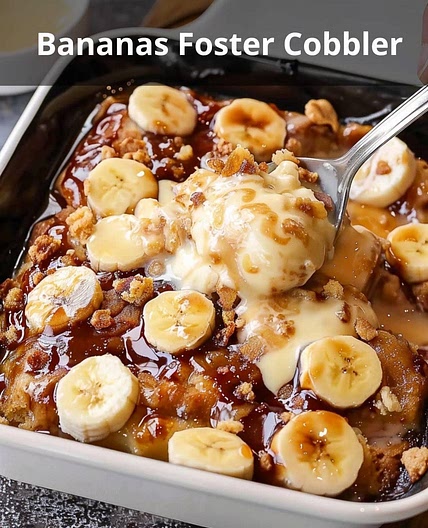 Bananas Foster Cobbler