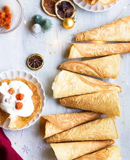 Easy Krumkake Recipe (Norwegian Christmas Cookies)