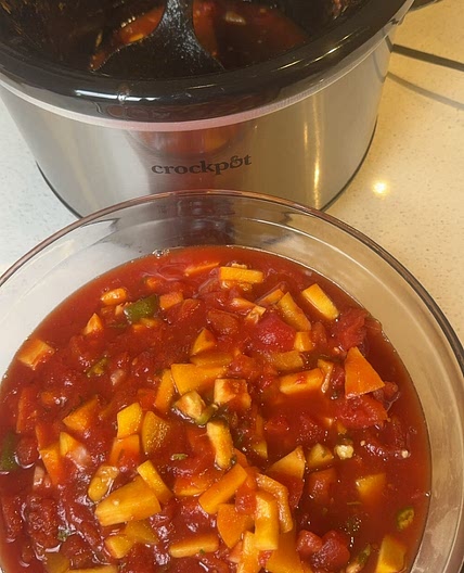 Slow Cooker Peach Salsa