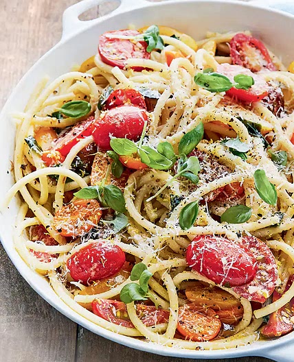 Recette de pâtes au citron, aux tomates et au basilic | Coup de Pouce