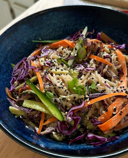 10 Minute Vegan Cold Sesame Noodles