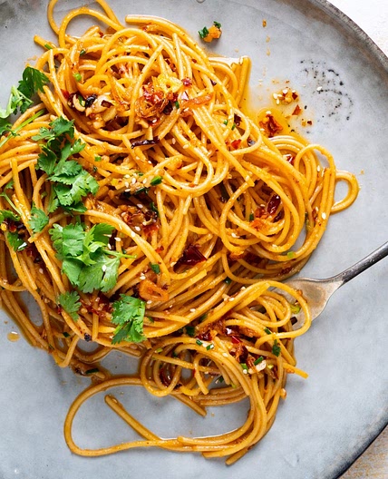 Chilli Crisp Garlic Butter Spaghetti