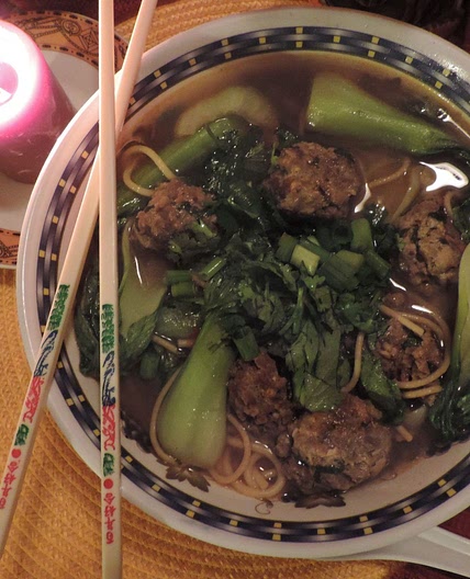 Chinese Meatball Soup w/Bok Choy