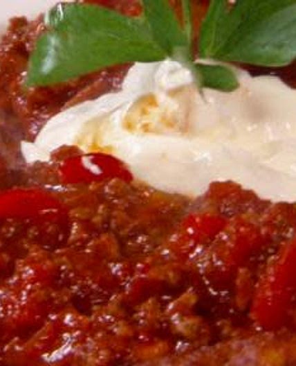 Hungarian Placki (Potato Pancakes with Spicy Tomato-Beef Sauce)