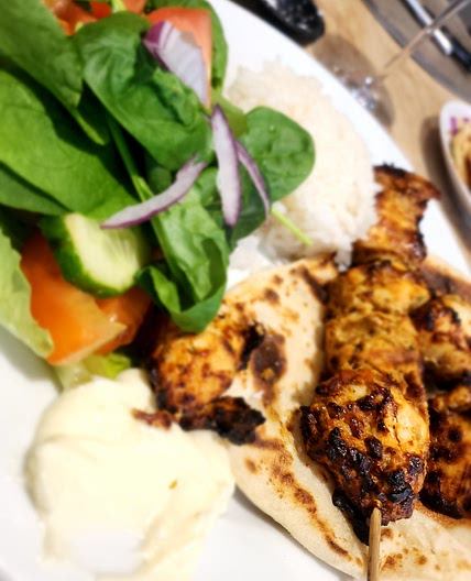 Turkish Chicken kebabs & Rice