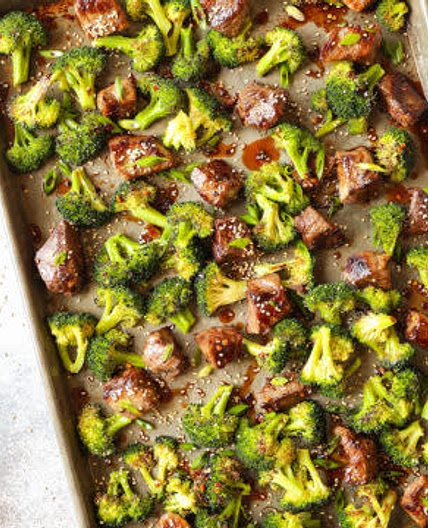 Sheet Pan Beef Broccoli